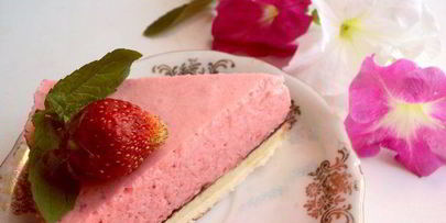 торт клубника со сливками