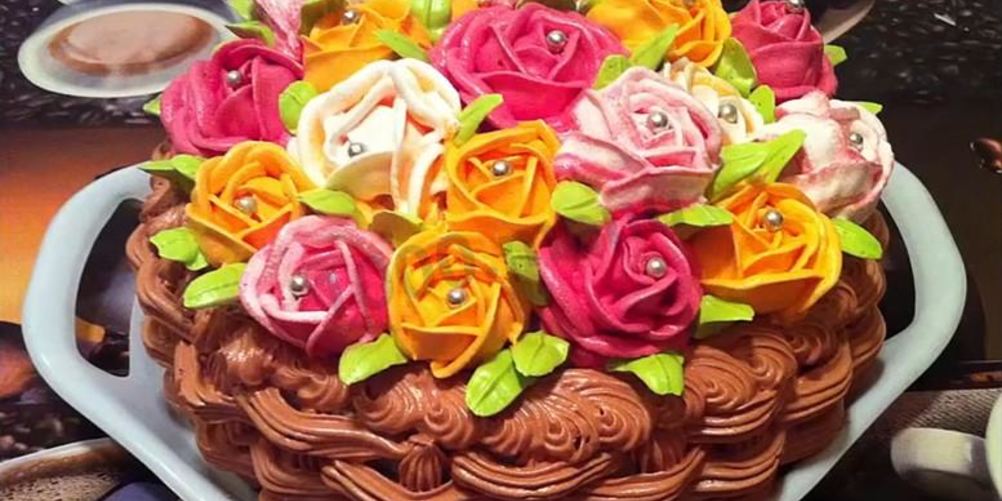 Рецепт торт корзина с цветами