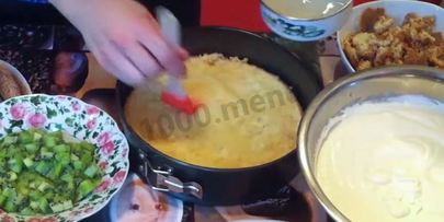 торт корзина с цветами