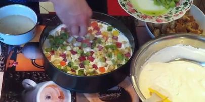 торт корзина с цветами