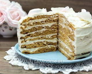 Торт Молочная девочка с творожным кремом