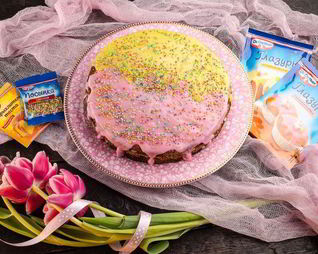 Торт Нежность с шоколадом и орехами