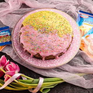 Торт Нежность с шоколадом и орехами