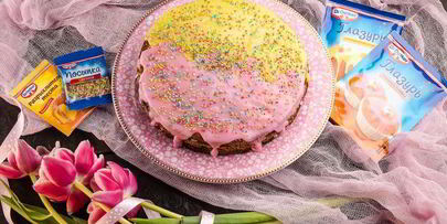 торт нежность с шоколадом и орехами