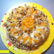 Рецепт Торт с персиками и ванильным вкусом