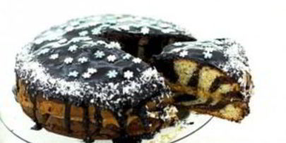 торт зебра на сметане