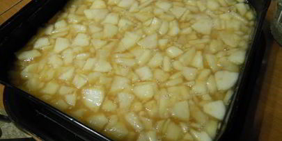 творожно-яблочный торт осенний блюз