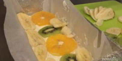 творожный торт с фруктами без выпечки