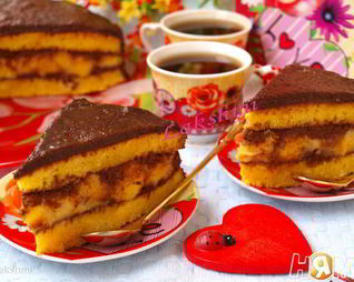 Тыквенный торт с заварным кремом