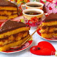 Рецепт Тыквенный торт с заварным кремом