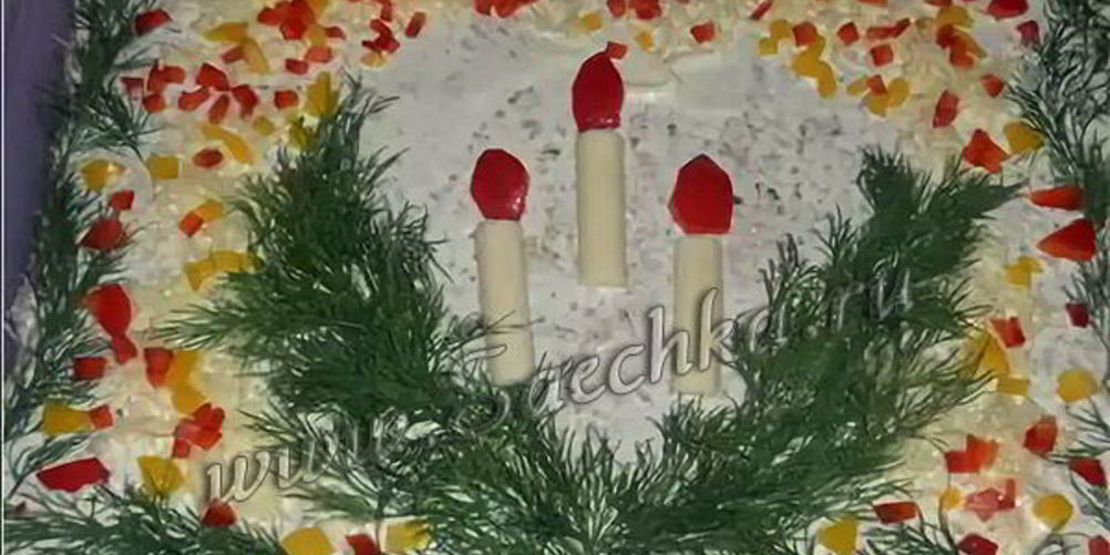 Рецепт закусочный торт с тунцом