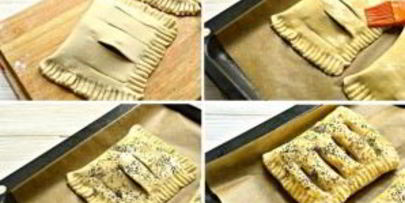 выпечка с ревенем из слоеного теста