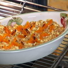 Рецепт Гречневая запеканка с творогом и курагой