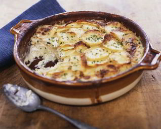 Картофельная запеканка с белыми грибами