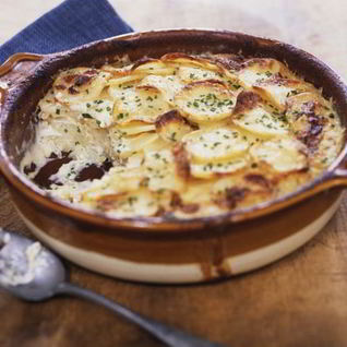 Картофельная запеканка с белыми грибами