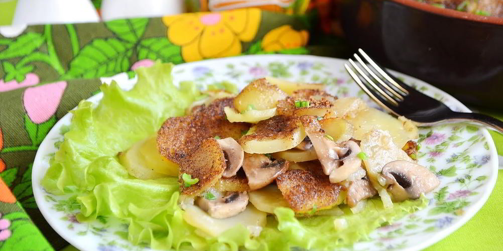 Рецепт картофельная запеканка с грибами и чесноком