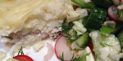 картофельная запеканка с курицей