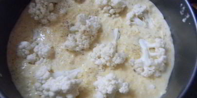 кукурузная запеканка с цветной капустой