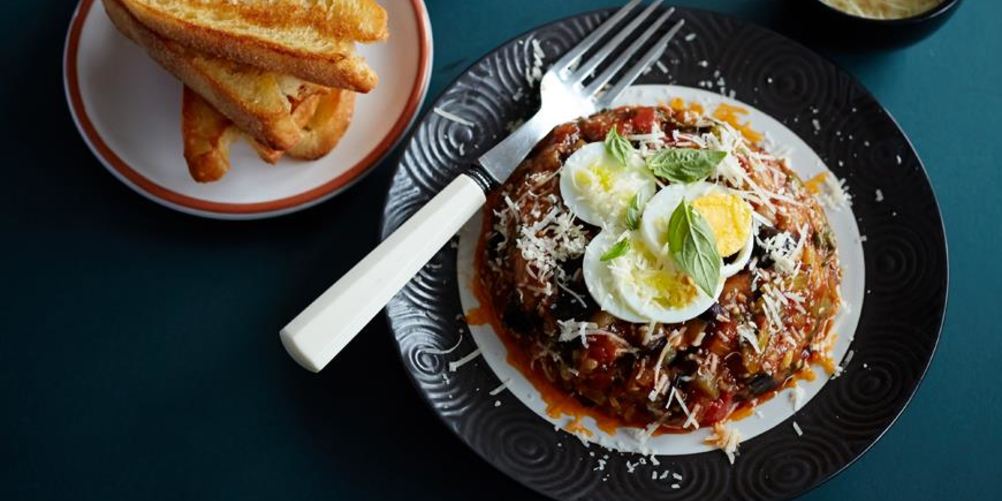 Рецепт мини-запеканка из капонаты с базиликом