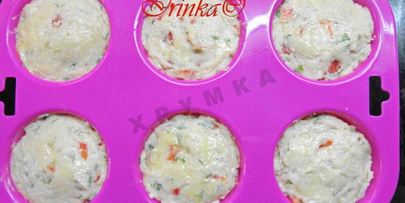 мини-запеканки из куриного филе с творогом