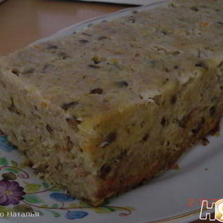 Мясная запеканка с рисом и овощами