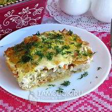 Рецепт Рыбная запеканка с квашеной капустой