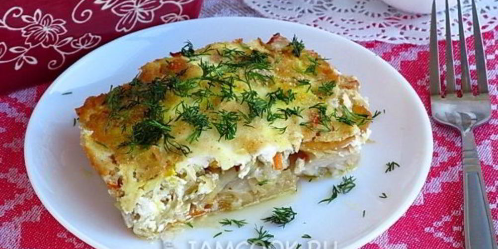 Рецепт рыбная запеканка с квашеной капустой