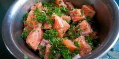 рыбная запеканка со шпинатом