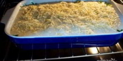 рыбная запеканка со шпинатом