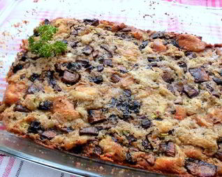 Сытная грибная запеканка