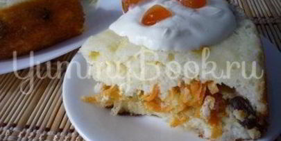 творожная запеканка с начинкой из мультиварки