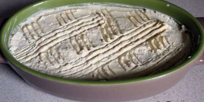 творожная запеканка с овсяными хлопьями и вишней