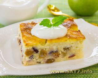 Творожная запеканка с цукатами