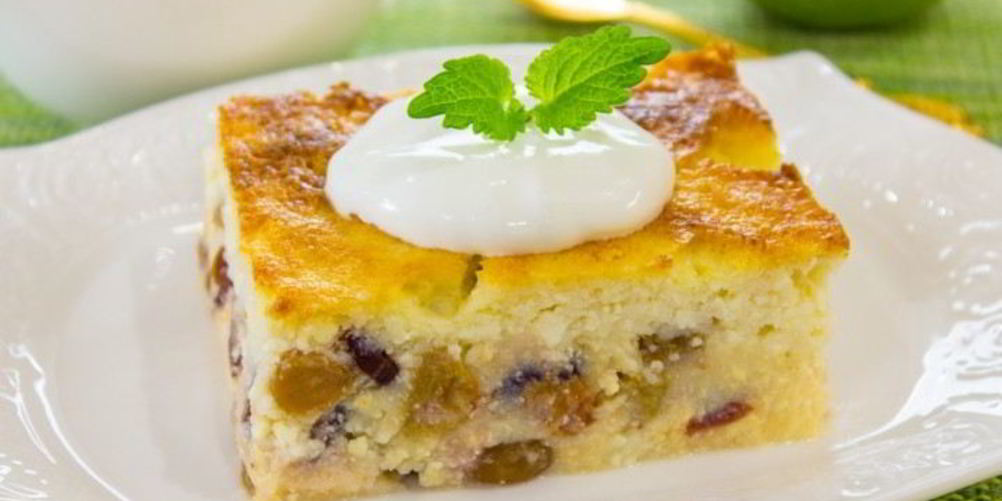 Рецепт творожная запеканка с цукатами