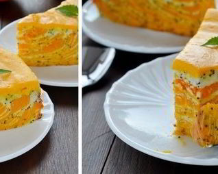 Творожная запеканка с тыквой и маком