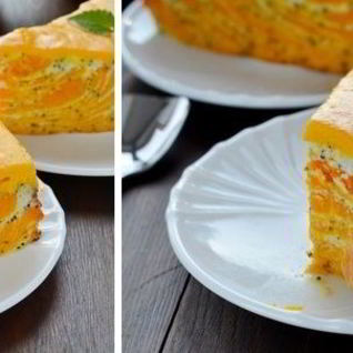 Творожная запеканка с тыквой и маком