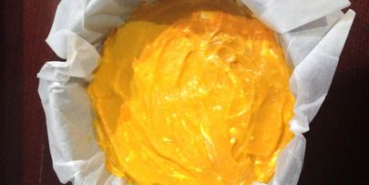 творожная запеканка с замороженными ягодами и тыквой