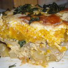 Рецепт Тыквенная запеканка с картофелем и грибами