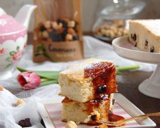 Воздушная запеканка с изюмом и орешками