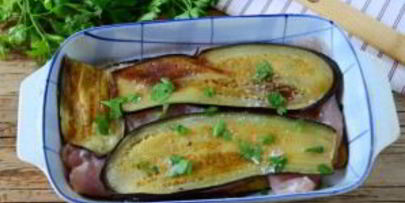 запеканка из баклажанов с куриной грудкой