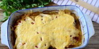 запеканка из баклажанов с куриной грудкой