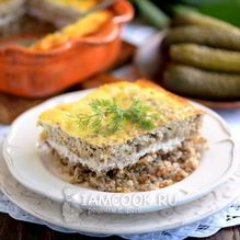 Рецепт Запеканка из гречки с фаршем в духовке
