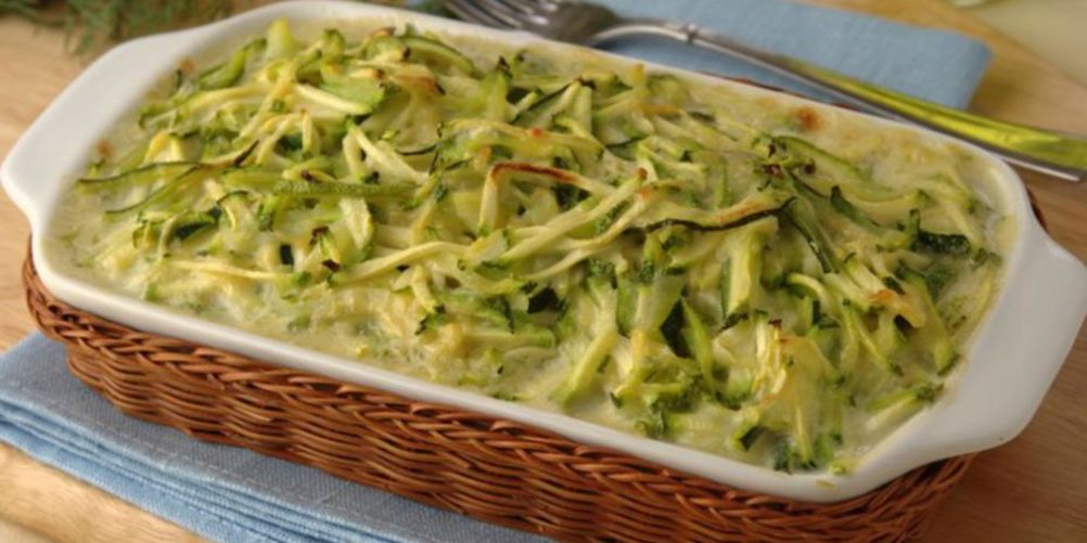 Рецепт запеканка из кабачка под белым соусом
