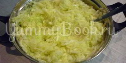 запеканка из кабачков и фарша под сырно-яичной заливкой