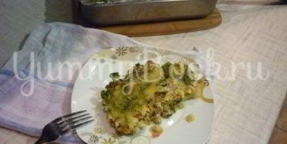 запеканка из кабачков и фарша под сырно-яичной заливкой