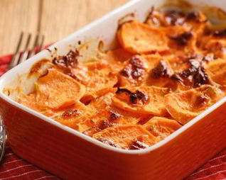 Запеканка из кабачков и картофеля с грибами