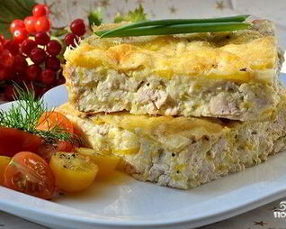 Запеканка из кабачков с фаршем