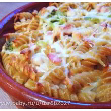 Рецепт Запеканка из макарон карбонара