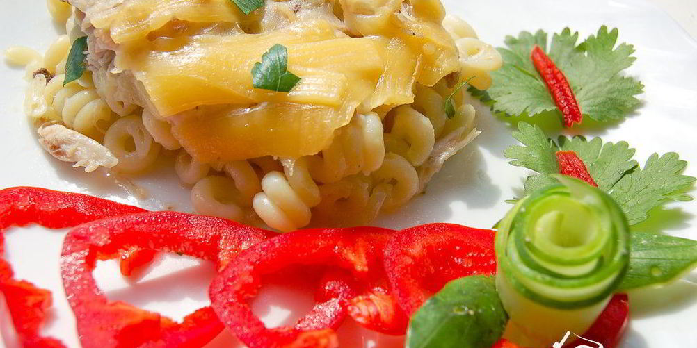 Рецепт запеканка из макарон с курицей