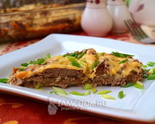 Запеканка из отварной говядины